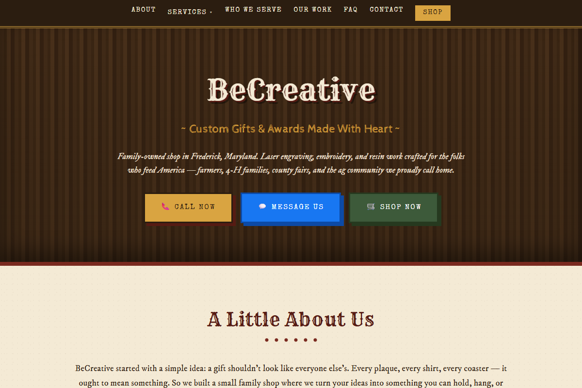 BeCreative website