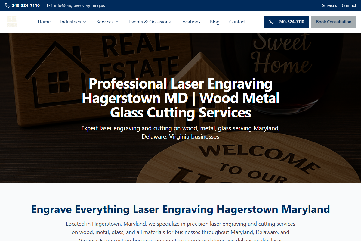 Engrave Everything website