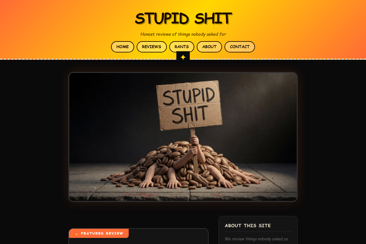 Stupid Shit website